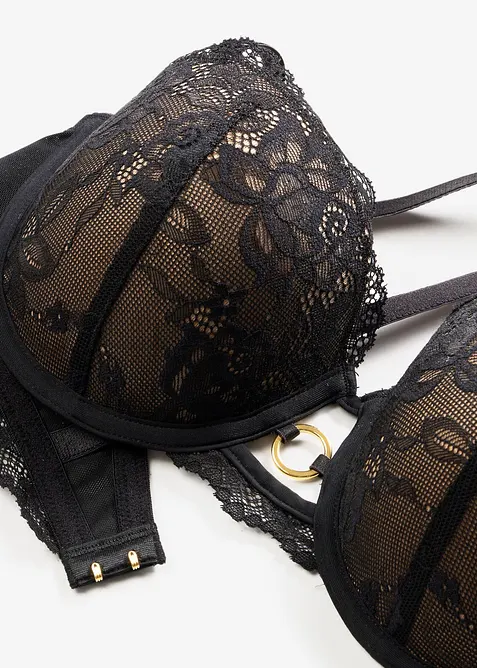 Reggiseno a balconcino con pizzo floreale, bonprix