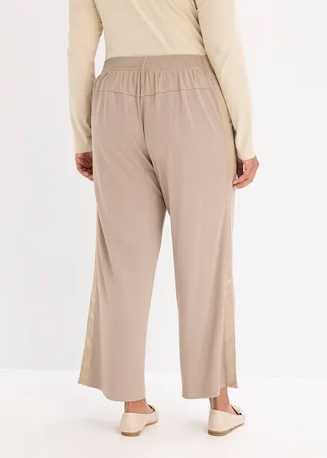 Pantaloni in jersey con traversina decorativa, bonprix