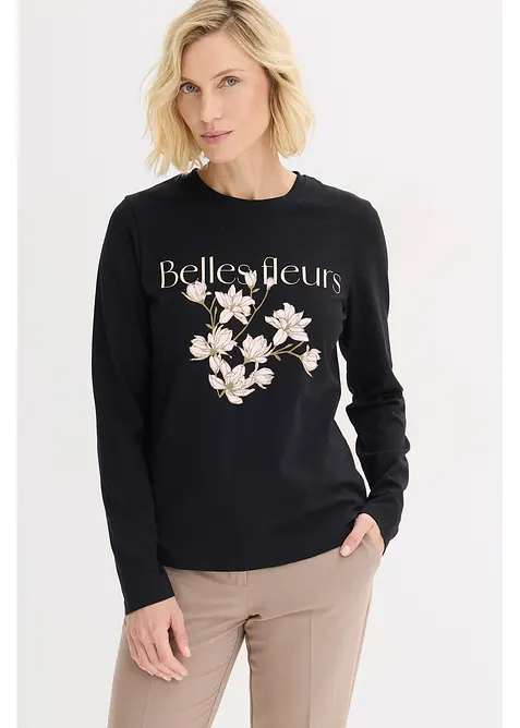 Maglia a maniche lunghe con cotone biologico, bonprix