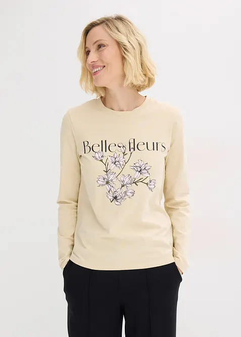 Maglia a maniche lunghe con cotone biologico, bonprix