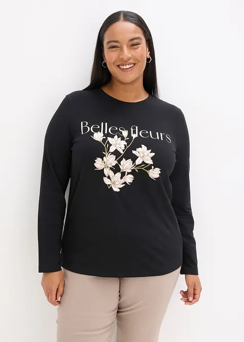 Maglia a maniche lunghe con cotone biologico, bonprix