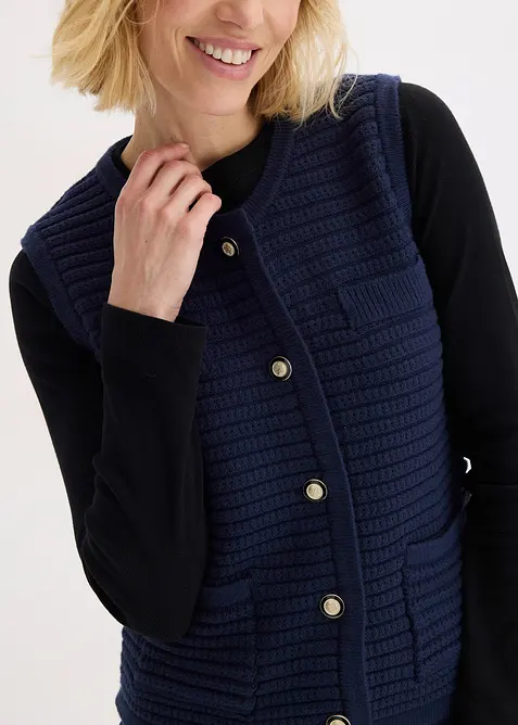 Gilet in maglia di misto viscosa, bonprix
