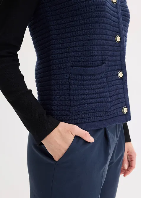 Gilet in maglia di misto viscosa, bonprix