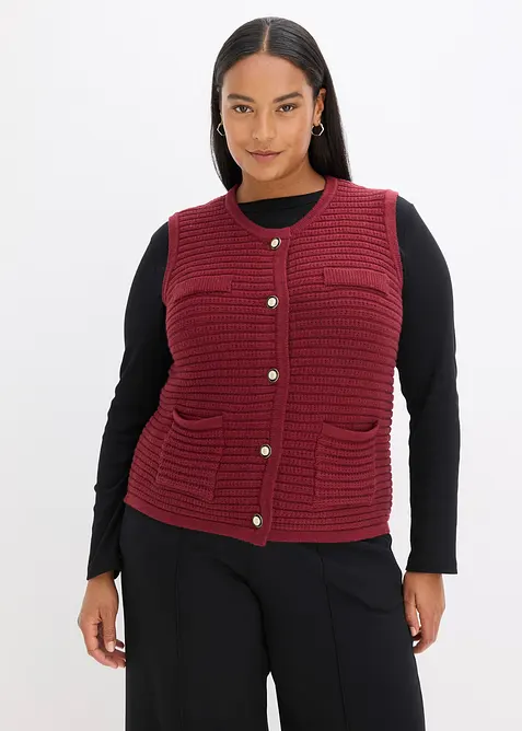 Gilet in maglia di misto viscosa, bonprix
