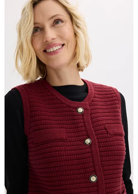 Gilet in maglia di misto viscosa, bonprix