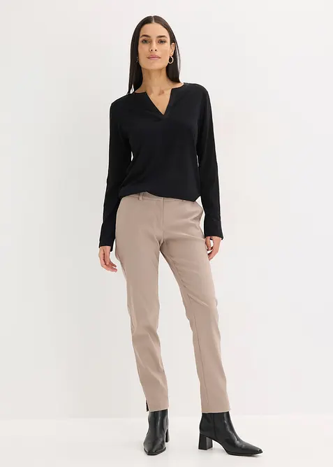 Maglia a maniche lunghe con spacchi a fondo manica, bonprix