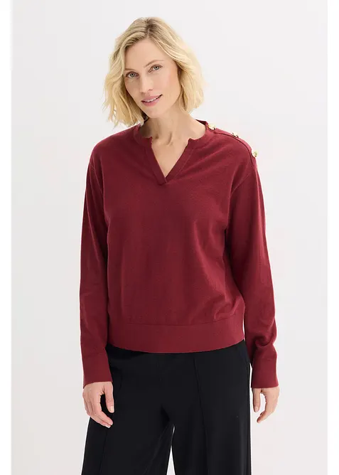 Maglione con bottoni, bonprix