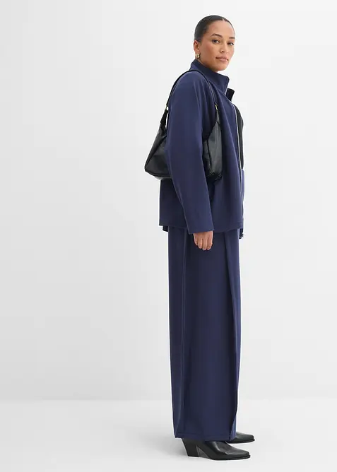 Pantaloni larghi con pieghe laterali, bonprix