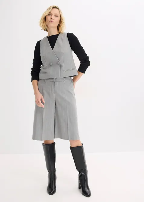 Bermuda gessati con pinces, bonprix