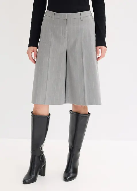 Bermuda gessati con pinces, bonprix