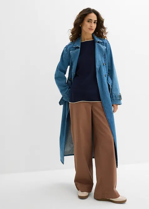 Maglione in filato fine misto cotone, bonprix