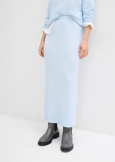 Gonna in jersey effetto maglia, bonprix