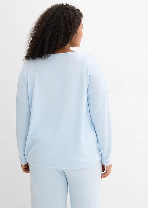 Felpa oversize effetto maglia, bonprix