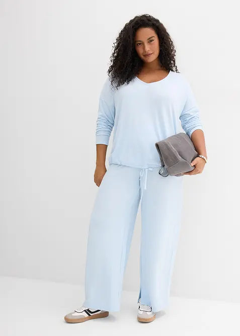 Felpa oversize effetto maglia, bonprix