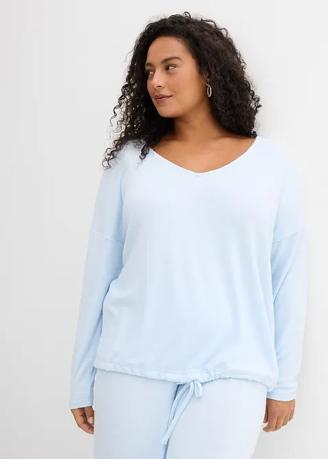 Felpa oversize effetto maglia, bonprix