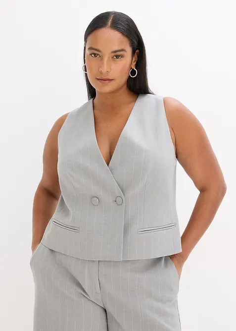 Gilet gessato in stile sartoriale, bonprix