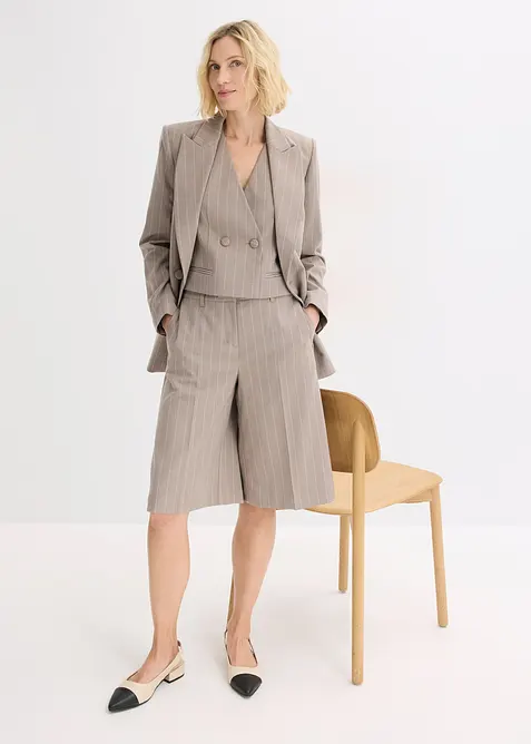 Gilet gessato in stile sartoriale, bonprix