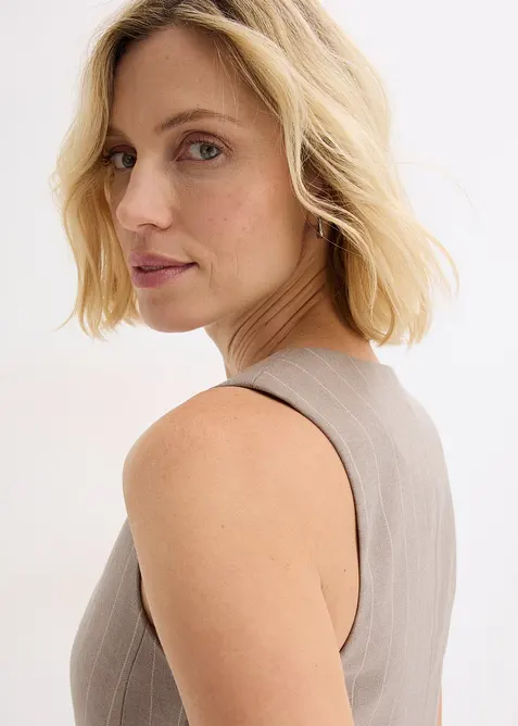 Gilet gessato in stile sartoriale, bonprix