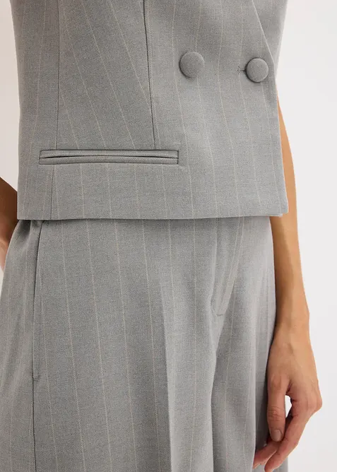 Gilet gessato in stile sartoriale, bonprix