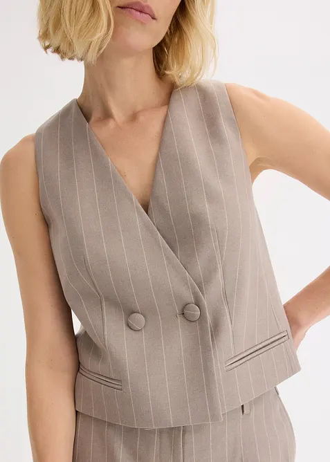 Gilet gessato in stile sartoriale, bonprix