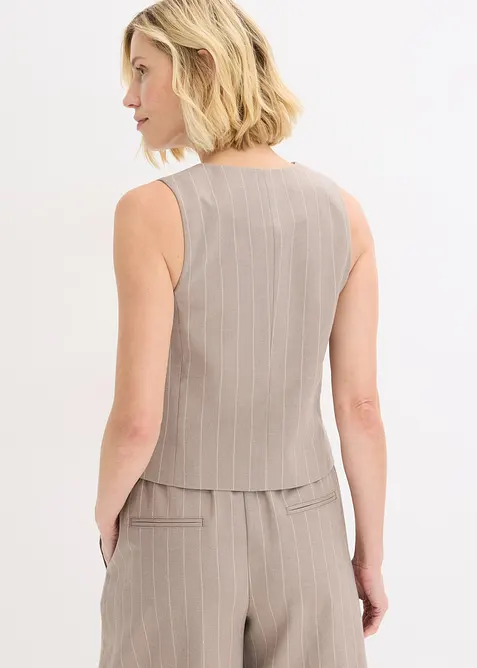 Gilet gessato in stile sartoriale, bonprix