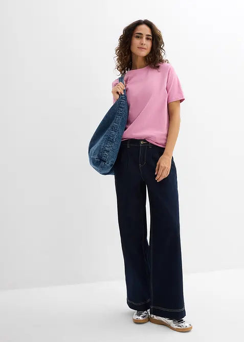 Maglia lunga in puro cotone biologico (pacco da 2), bonprix