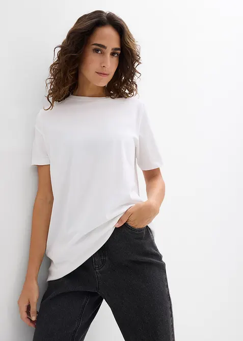 Maglia lunga in puro cotone (pacco da 2), bonprix