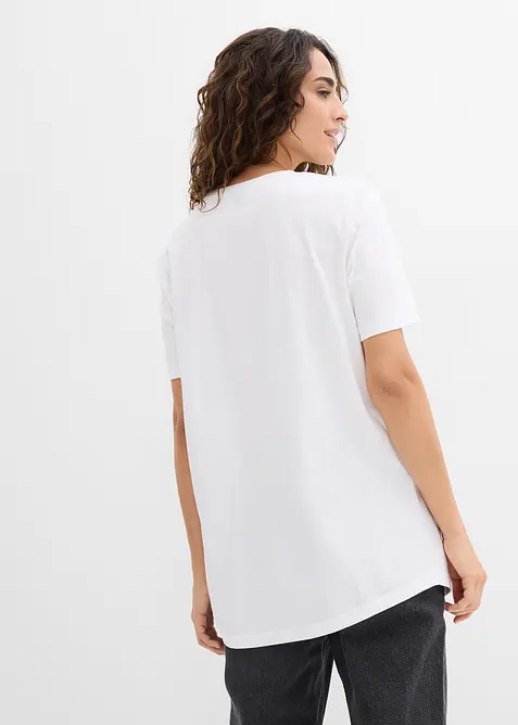 Maglia lunga in puro cotone (pacco da 2), bonprix