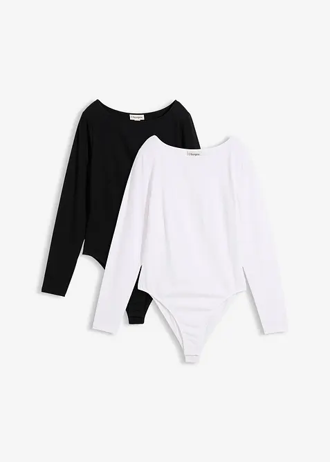 Body a maniche lunghe (pacco da 2), bonprix