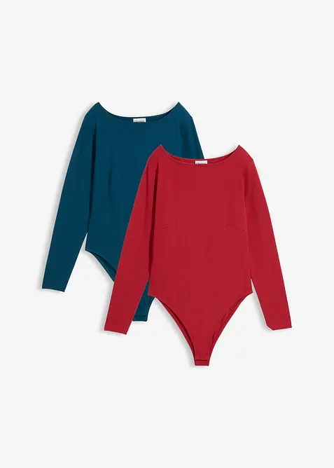 Body a maniche lunghe (pacco da 2), bonprix