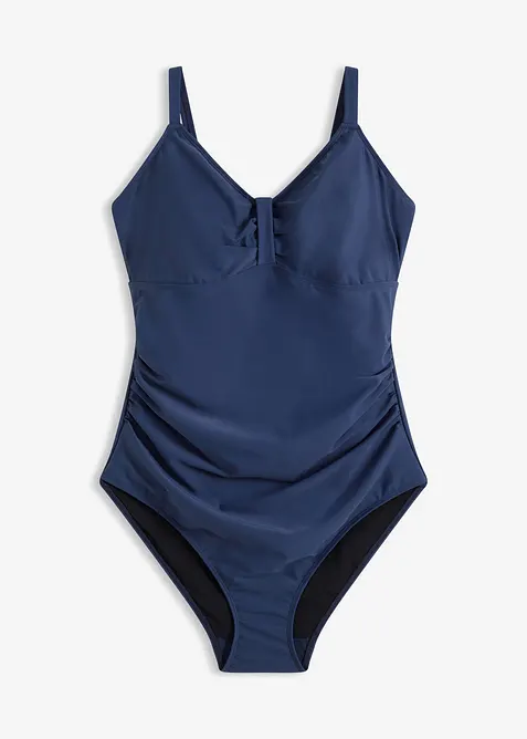 Costume intero con arricciatura ed effetto modellante medio, bonprix