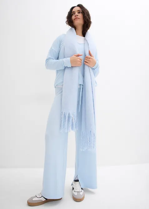 Pantaloni in jersey effetto maglia, bonprix