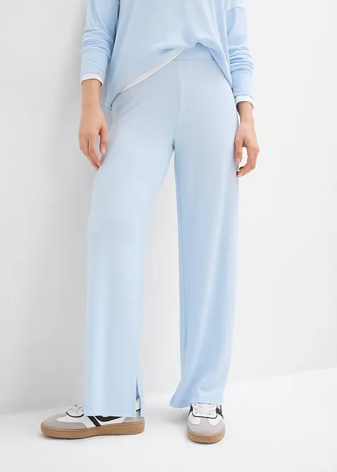 Pantaloni in jersey effetto maglia, bonprix