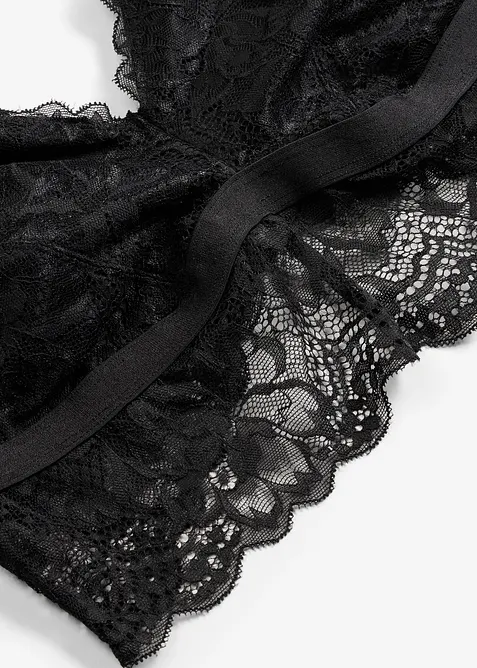 Reggiseno bustier senza ferretto con pizzo floreale, bonprix