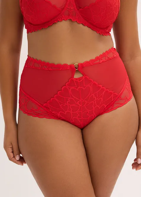Panty a vita alta con pizzo a cuoricini, bonprix