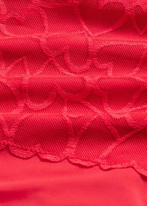 Perizoma con pizzo a cuoricini ed effetto modellante medio, bonprix