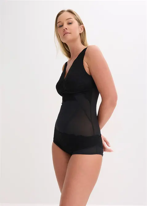 Body con pizzo ed effetto modellante leggero, bonprix