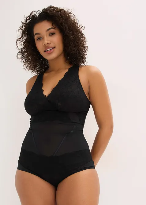 Body con pizzo ed effetto modellante leggero, bonprix