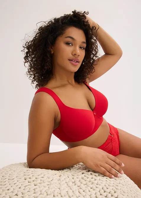 Reggiseno con coppe preformate, ferretto e pizzo (pacco da 2), bonprix