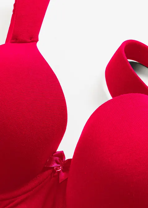 Reggiseno con coppe preformate, ferretto e pizzo (pacco da 2), bonprix