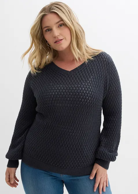 Maglione in misto cotone, bonprix
