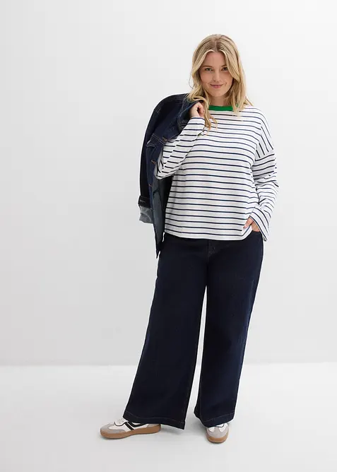 Maglia a maniche lunghe in puro cotone biologico, bonprix