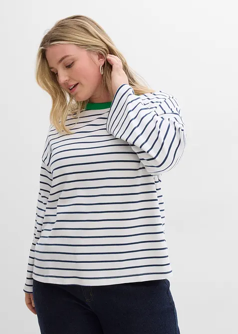 Maglia a maniche lunghe in puro cotone biologico, bonprix