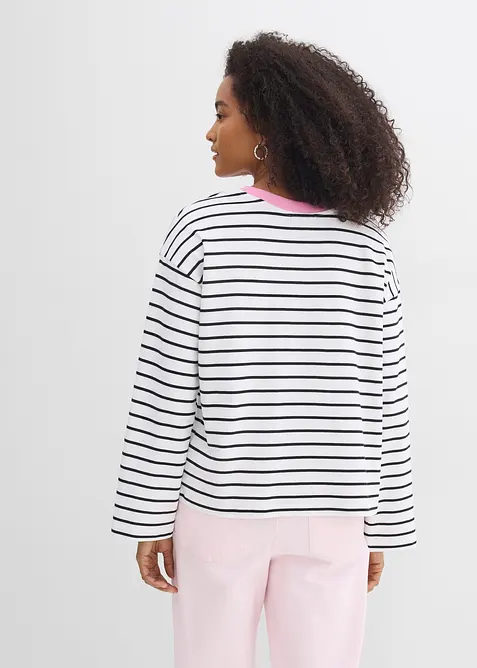 Maglia a maniche lunghe in puro cotone biologico, bonprix