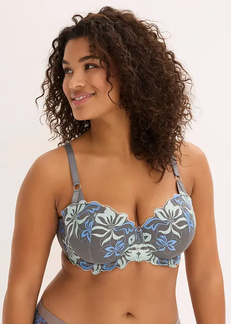 Reggiseno a balconcino con ricami delicati, bonprix