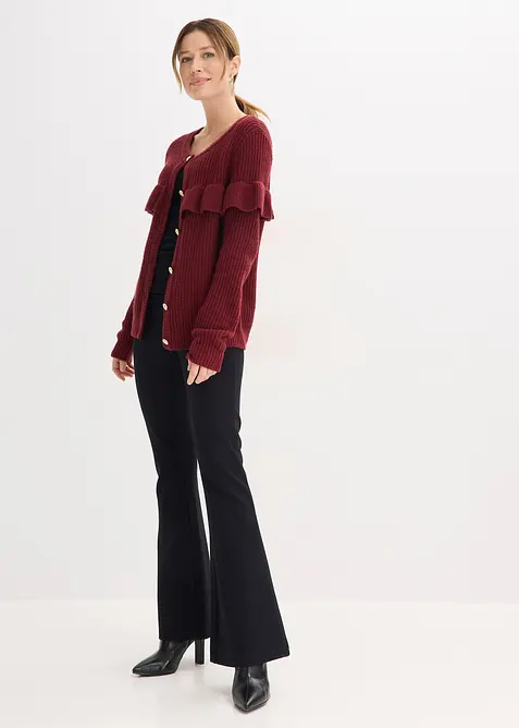 Cardigan in filato fine di misto cotone, bonprix