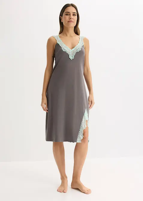 Camicia da notte con viscosa e pizzo, bonprix