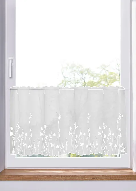 Tenda a vetro con fiori ricamati, bonprix