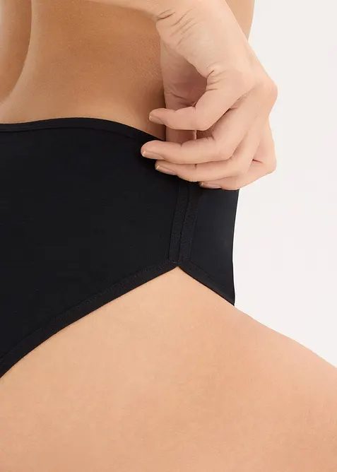 Culotte a vita alta con cotone biologico (pacco da 4), bonprix