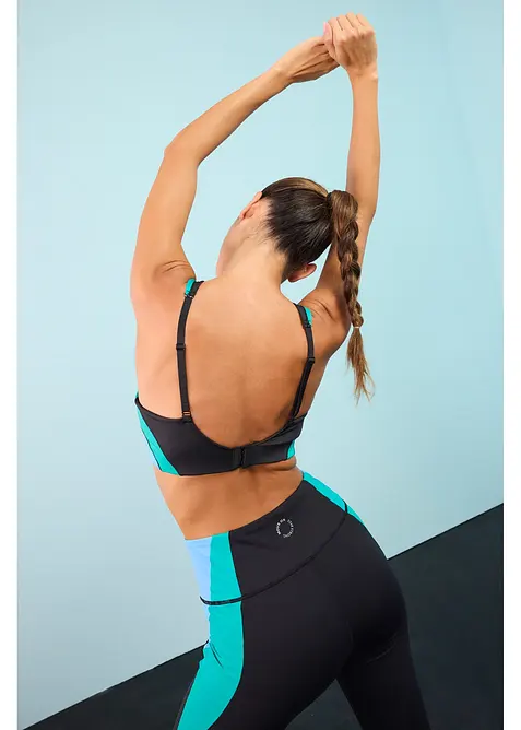 Reggiseno sportivo imbottito con sostegno medio, bonprix